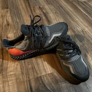 Adidas ultra 4D grey and orange size 10.